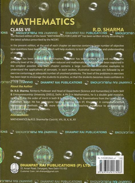 RD Sharma Mathematics for Class 7 CBSE - Based on Latest NCERT of 2026 ...