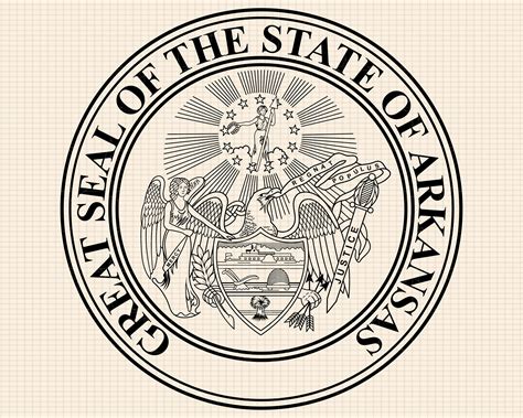 The Great Seal of Arkansas SVG Bundle, Great Seal of Arkansas Emblem ...