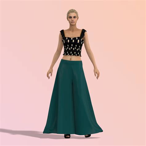 Dancing Diva Flared Customised Palazzo - CPS003 (Stitching Service ...