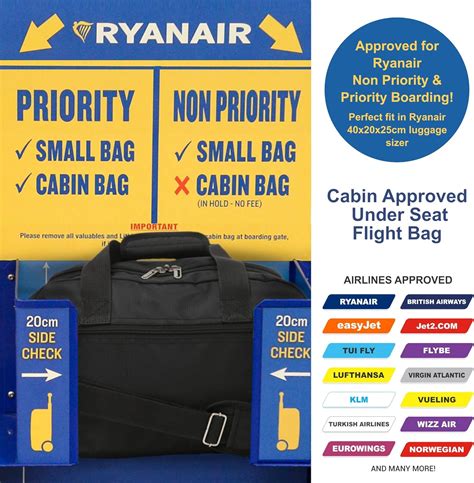 Aerolite 40x20x25 New and Improved 2021 Ryanair Maximum Size Holdall ...