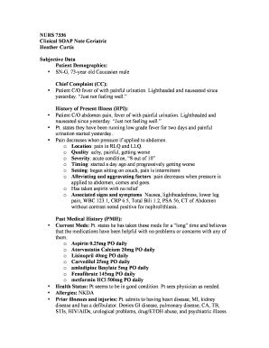 Image result for Example of Comprehensive Geriatric Soap Note