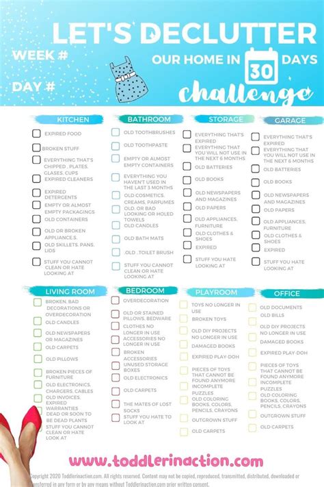 Declutter Home Checklist 的图像结果