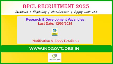 BPCL R&D Recruitment 2025 for Ph.D Candidates - Notification Out, Apply ...