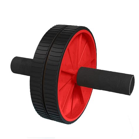 Strauss Premium Exercise Wheel Ab Roller with Foam Handles, (Red ...