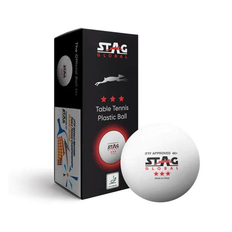 STAG Global Table Tennis Balls – ITTF Approved & 3-Star Quality – Stag ...