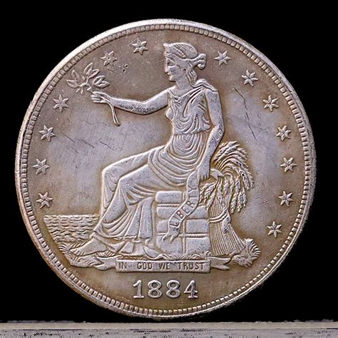 1884 Trade Dollar Silver Plated Coin Circulated - Etsy