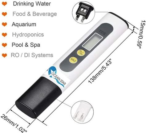 OCEAN STAR Tds Meter, Ph Meter and Ph Strip, Full Water Testing Kit ...