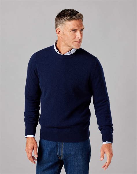 Cashmere Crew Neck - Navy | Joseph Turner