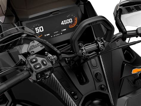 Flipable snowflap on the Lynx Commander RE snowmobile