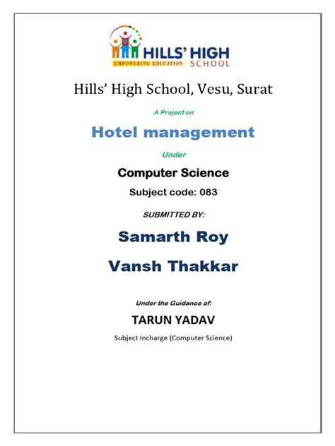 Hotel Management System Project Report Python MySQL 的图像结果