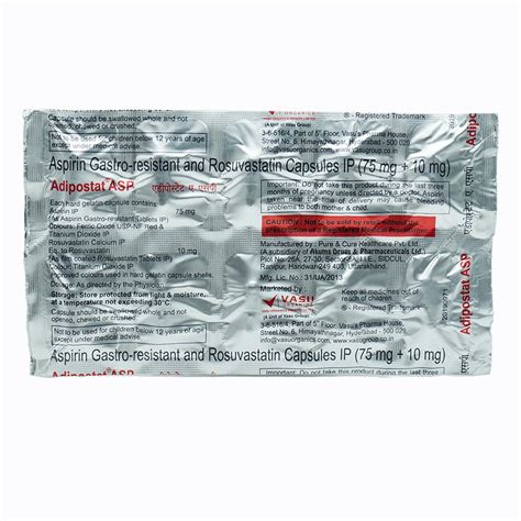 Adipostat ASP 10/75 - Strip of 10 Capsules : Amazon.in: Health ...