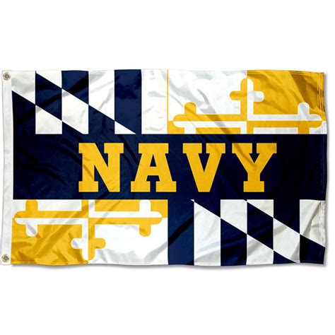 College Flags & Banners Co. US Navy Midshipmen Maryland State Flag ...