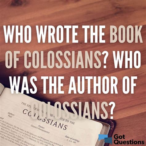 Who Wrote Colossians