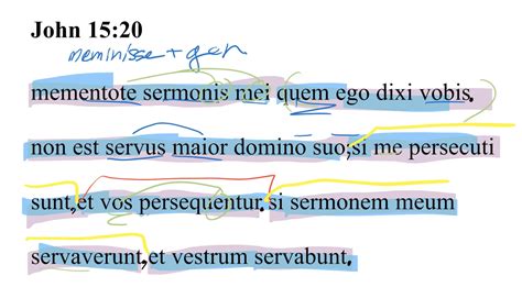 John 15:20 Latin Vulgate | Daily Dose of Latin