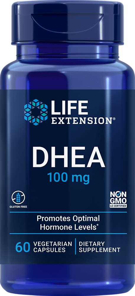 DHEA, 100 mg, 60 vegetarian capsules - Life Extension