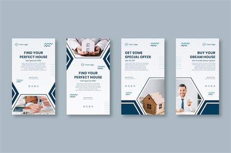 Real estate instagram stories collection | Free Vector