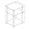 STAR WORK MDF Engineered Wood Multipurpose 3 Tier Floor Wall Standing ...