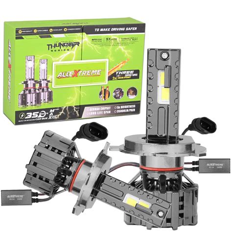 AllExtreme Upgraded H19/H4 350W LED Headlight Bulb for Cars IP68 Water ...