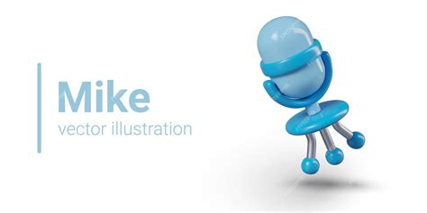 Vector detailed microphone in realistic style concept of online voicing ...