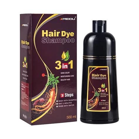 WESTCITY Instant Black Hair Shampoo, 3 in 1 Schwarzes Haarfärbemittel ...
