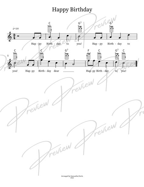 Happy Birthday Ukulele Chords In F at Amanda Hackler blog