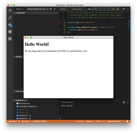 Debug Electron App 的图像结果