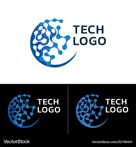 Abstract technology logo Royalty Free Vector Image