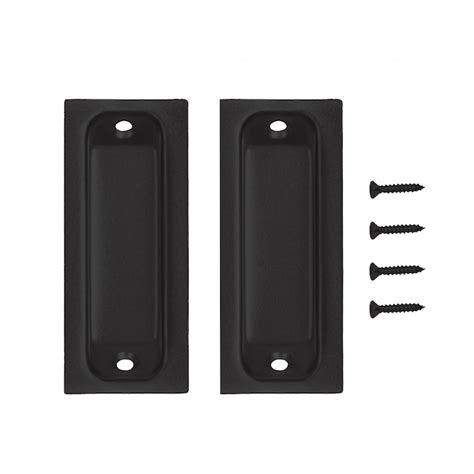 M-D 1.375-in Matte Black Sliding Closet Door Door Pull ( 2 -Pack) in ...