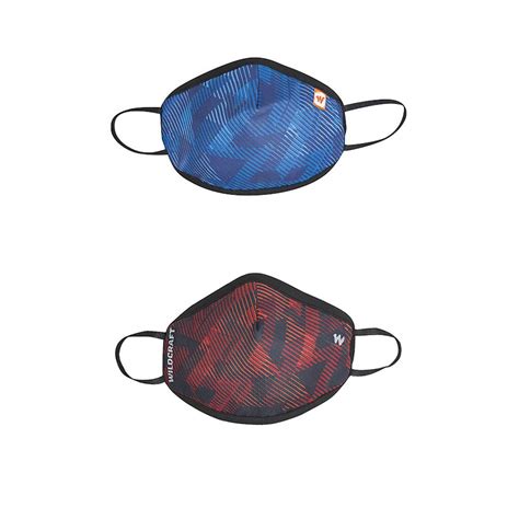 Wildcraft W95+ Supermask (Pack of 2, Large, Red, Blue) | Reusable Anti ...