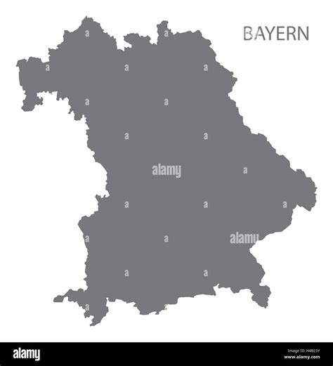 Bayern Germany Map grey Stock Vector Image & Art - Alamy