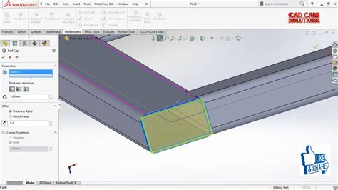 Image result for SolidWorks End Cap Tutorial