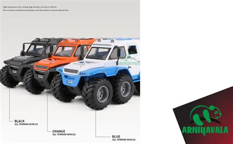 ARNIYAVALA 1:24 Russia Avtoros 8x8 ATV Armored Car Model Alloy Toy Car ...