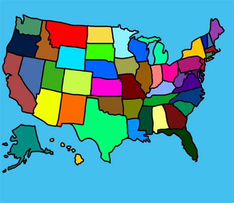 Us Map Colored 的图像结果