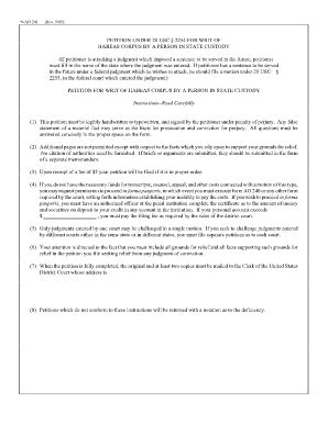 Bill Of Sale Form New York Petition For Writ Of Habeas Corpus | pdfFiller