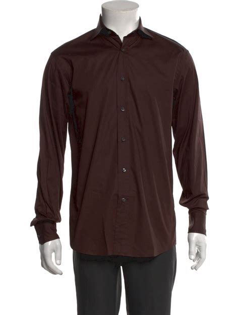Ralph Lauren Black Label Long Sleeve Dress Shirt - Brown Dress Shirts ...