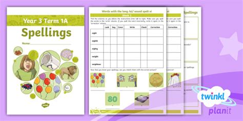 PlanIt Y3 Term 1A Look-Cover-Write-Check Spelling Practice Booklet