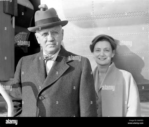 Sir Alexander Fleming, the man who discovered penicillin, with his wife Lady Fleming at London ...