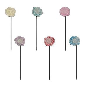 Buy Hunky Dory Classy Glossy Multicolour Flower Brooch | Hijab Pins for ...