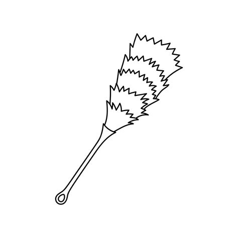 Premium Vector | Hand drawn Kids drawing Cartoon Vector illustration feather duster Isolated on ...