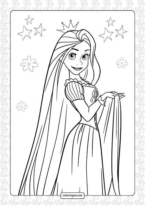 Rapunzel Coloring Sheet