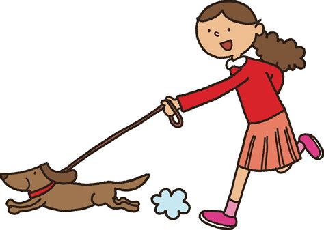 Clipart - Walking the Dog