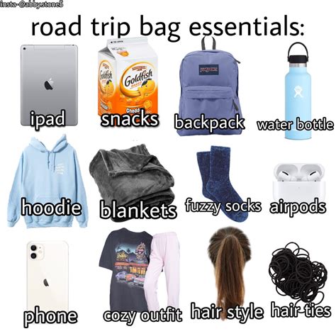 What To Pack In A Road Trip Bag at Joan Ruhl blog