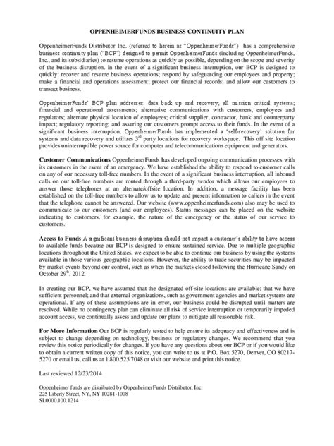 Image result for Business Continuity Plan Examples