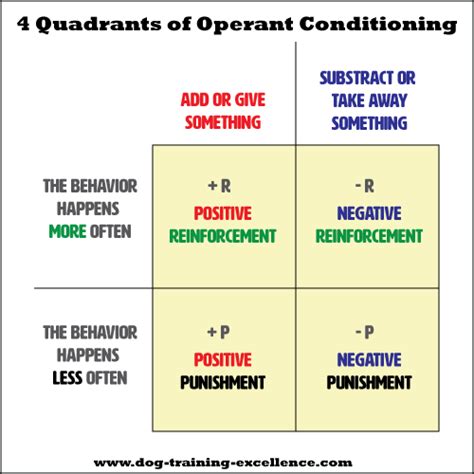 Image result for Quadrants of Operant Conditioning