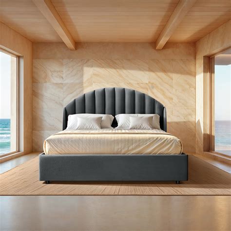 Wave Plus Adjustable Bed Celeste Upholstered Bed (Grey)+ Wave Kinect R ...