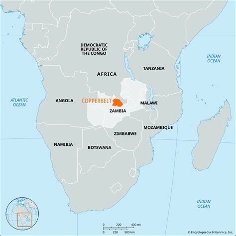 Map Of Zambia In Africa