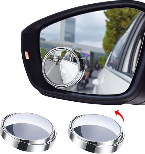 TOMATUS® Blind Spot Mirror, Round HD Glass Convex Rear View Mirror, 360 ...