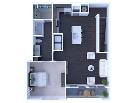 One Bedroom One Bathroom Apartment with attached garage