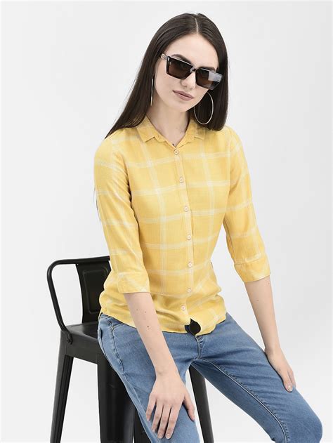 Windowpane Checked Yellow Shirt – Crimsoune Club