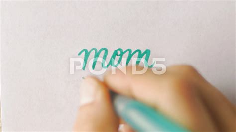 Mom Written In Calligraphy